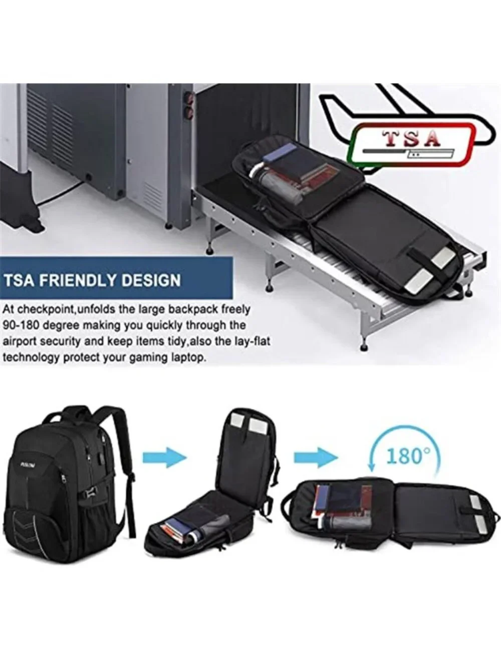 Extra Large Travel Laptop Backpack 55L Mens Business TSA Approved Carry On Bags